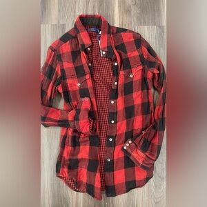 Polo by Ralph Lauren Long Sleeve Snap Button Plaid Shirt